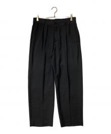 ATON（エイトン）の古着「NIDOM SILK WIDE PANTS」｜ブラック