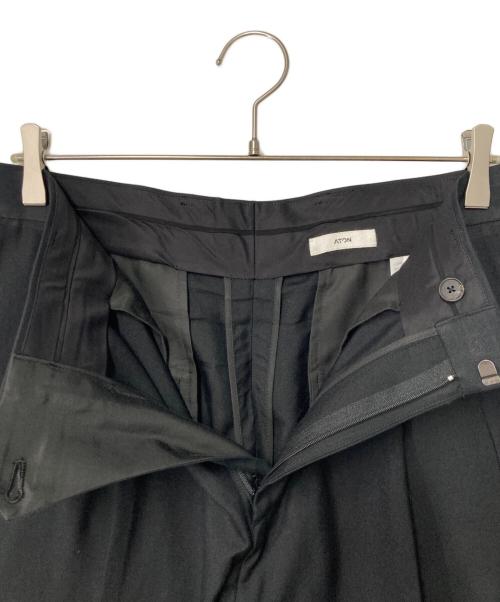 ATON（エイトン）ATON (エイトン) NIDOM SILK WIDE PANTS ブラック サイズ:04の古着・服飾アイテム
