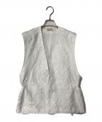 RYU KAGAリュウ カガ）の古着「Jacquard shirred vest」｜ホワイト