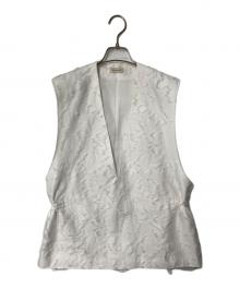 RYU KAGA（リュウ カガ）の古着「Jacquard shirred vest」｜ホワイト