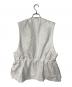 RYU KAGA (リュウ カガ) Jacquard shirred vest ホワイト サイズ:38：11000円