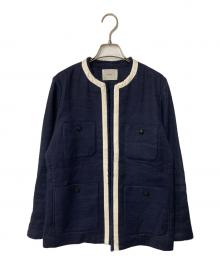 IENA（イエナ）の古着「Wクロス トリミングジャケット」｜ネイビー