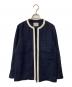 IENA（イエナ）の古着「Wクロス トリミングジャケット」｜ネイビー