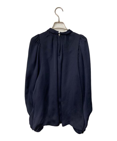 DRAWER（ドゥロワー）DRAWER (ドゥロワー) シルクブラウス ネイビー サイズ:FREEの古着・服飾アイテム
