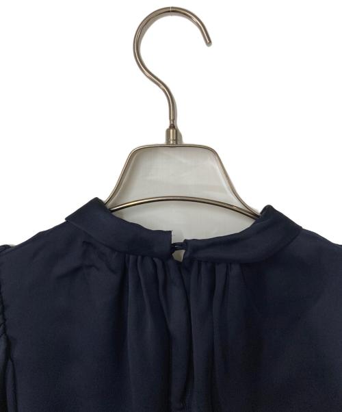 DRAWER（ドゥロワー）DRAWER (ドゥロワー) シルクブラウス ネイビー サイズ:FREEの古着・服飾アイテム