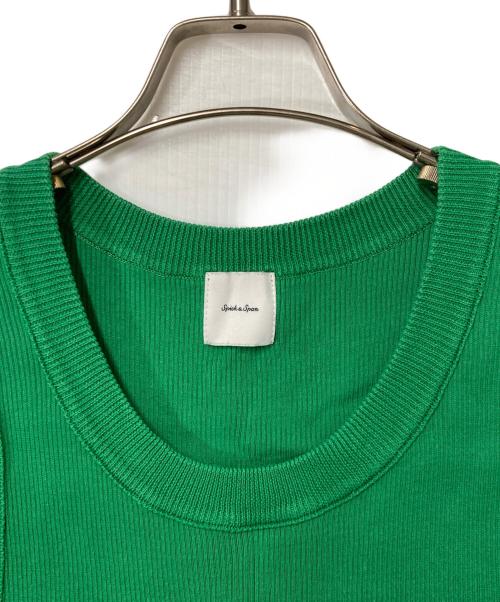 Spick and Span（スピック＆スパン）Spick and Span (スピック＆スパン) 18Gリブニットタンク グリーン サイズ:FREEの古着・服飾アイテム