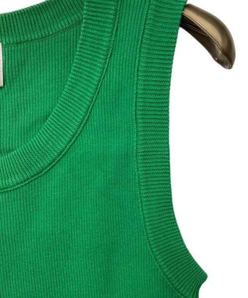 Spick and Span（スピック＆スパン）Spick and Span (スピック＆スパン) 18Gリブニットタンク グリーン サイズ:FREEの古着・服飾アイテム