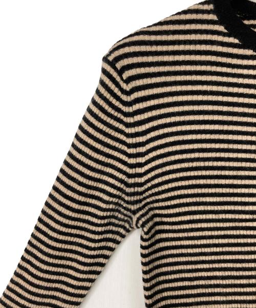 Spick and Span（スピック＆スパン）Spick and Span (スピック＆スパン) 18Gヘンリーネックプルオーバー ブラウン×ブラック サイズ:FREEの古着・服飾アイテム