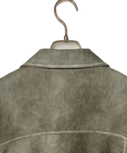 ZARA（ザラ）ZARA (ザラ) エコレザージャケット グレー サイズ:Mの古着・服飾アイテム