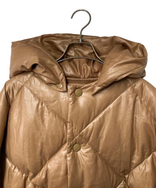 MACPHEE（マカフィー）MACPHEE (マカフィー) フェイクレザー キルティングショートコート ブラウン サイズ:36の古着・服飾アイテム