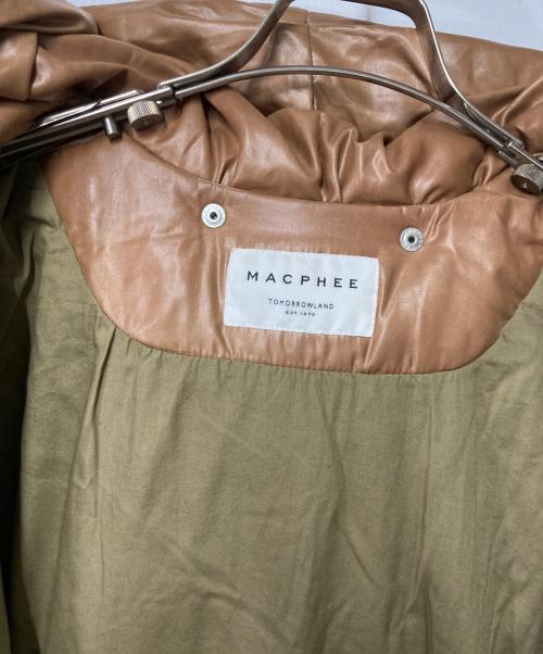 MACPHEE（マカフィー）MACPHEE (マカフィー) フェイクレザー キルティングショートコート ブラウン サイズ:36の古着・服飾アイテム