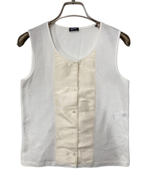 JIL SANDER NAVY（ジルサンダー ネイビー）JIL SANDER NAVY (ジルサンダー ネイビー) ノースリーブカットソー ベージュ サイズ:XSの古着・服飾アイテム