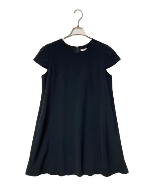 FOXEY NEWYORK（フォクシーニューヨーク）FOXEY NEWYORK (フォクシーニューヨーク) フレンチスリーブドレス ネイビー サイズ:42の古着・服飾アイテム