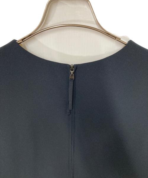 FOXEY NEWYORK（フォクシーニューヨーク）FOXEY NEWYORK (フォクシーニューヨーク) フレンチスリーブドレス ネイビー サイズ:42の古着・服飾アイテム