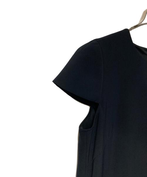 FOXEY NEWYORK（フォクシーニューヨーク）FOXEY NEWYORK (フォクシーニューヨーク) フレンチスリーブドレス ネイビー サイズ:42の古着・服飾アイテム