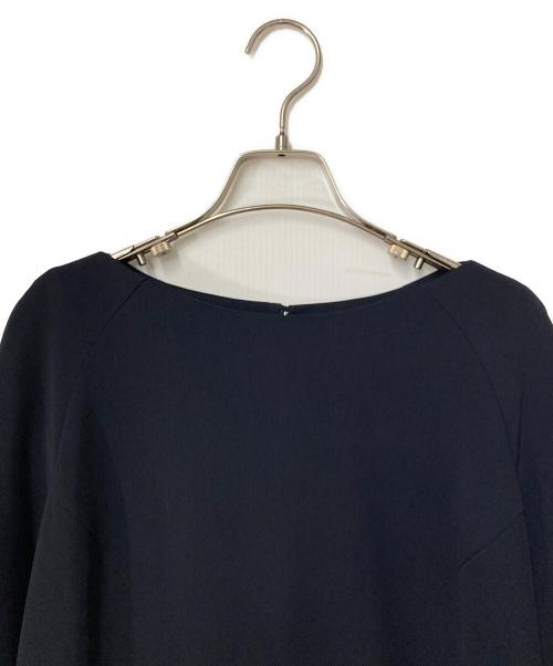 ADORE（アドーア）ADORE (アドーア) レールジョーゼット2ビッグスリーブワンピース ネイビー サイズ:38の古着・服飾アイテム
