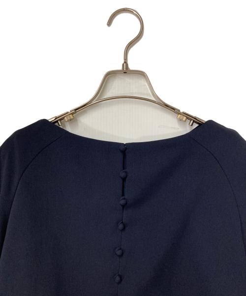 ADORE（アドーア）ADORE (アドーア) レールジョーゼット2ビッグスリーブワンピース ネイビー サイズ:38の古着・服飾アイテム