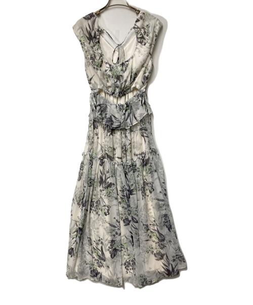 HER LIP TO（ハーリップトゥ）HER LIP TO (ハーリップトゥ) Lady Jane Chiffon Dress ライトグレー サイズ:Sの古着・服飾アイテム