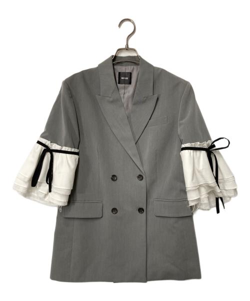 ROSY LUCE（ロージールーチェ）ROSY LUCE (ロージールーチェ) フリルテーラードジャケット グレー サイズ:FREEの古着・服飾アイテム