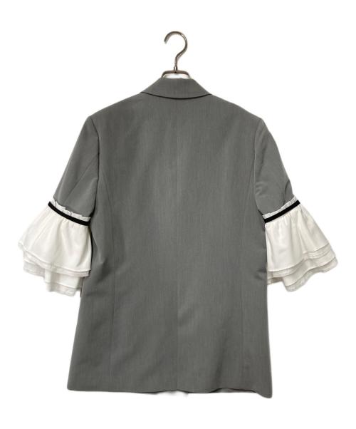 ROSY LUCE（ロージールーチェ）ROSY LUCE (ロージールーチェ) フリルテーラードジャケット グレー サイズ:FREEの古着・服飾アイテム