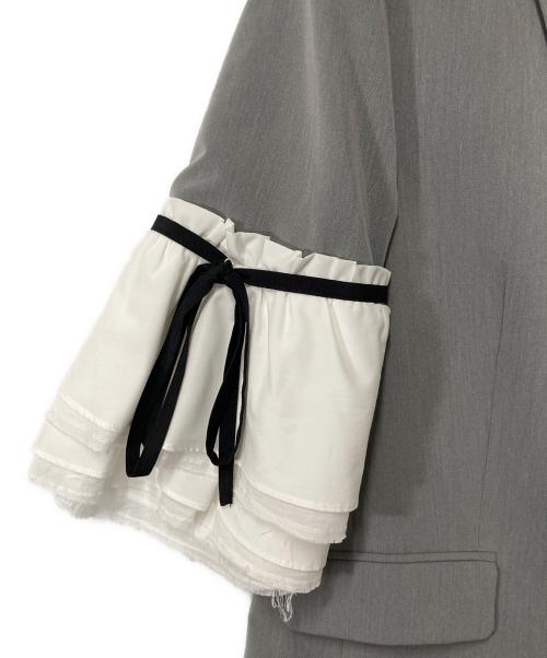 ROSY LUCE（ロージールーチェ）ROSY LUCE (ロージールーチェ) フリルテーラードジャケット グレー サイズ:FREEの古着・服飾アイテム