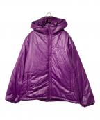 X-LARGEエクストララージ）の古着「QUILTING LOGO HOODED PUFFER JACKET」｜パープル