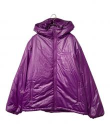 X-LARGE（エクストララージ）の古着「QUILTING LOGO HOODED PUFFER JACKET」｜パープル