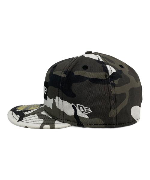 New Era（ニューエラ）New Era (ニューエラ) SUPREME (シュプリーム) Shop Box Logo 59Fifty Fitted Hat カーキ×ホワイト 未使用品の古着・服飾アイテム