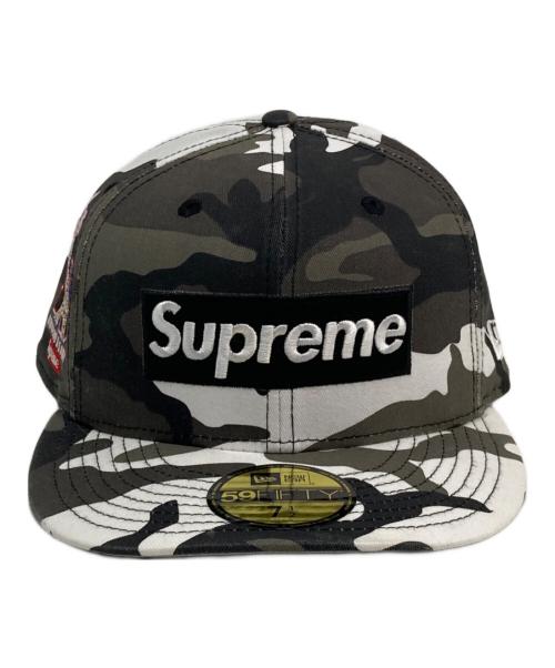 New Era（ニューエラ）New Era (ニューエラ) SUPREME (シュプリーム) Shop Box Logo 59Fifty Fitted Hat カーキ×ホワイト 未使用品の古着・服飾アイテム
