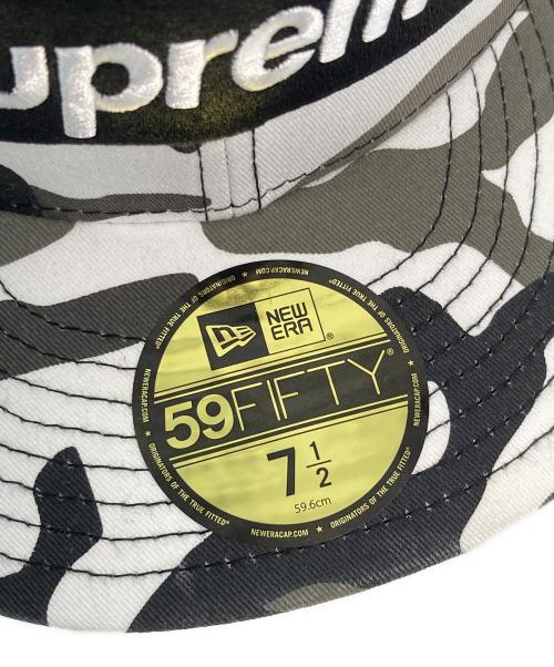 New Era（ニューエラ）New Era (ニューエラ) SUPREME (シュプリーム) Shop Box Logo 59Fifty Fitted Hat カーキ×ホワイト 未使用品の古着・服飾アイテム