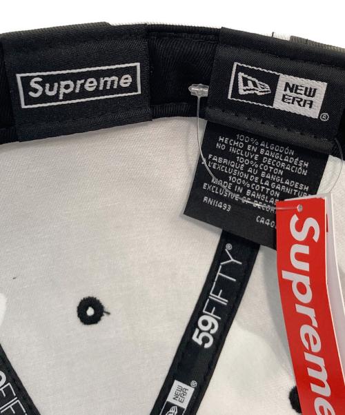 New Era（ニューエラ）New Era (ニューエラ) SUPREME (シュプリーム) Shop Box Logo 59Fifty Fitted Hat カーキ×ホワイト 未使用品の古着・服飾アイテム