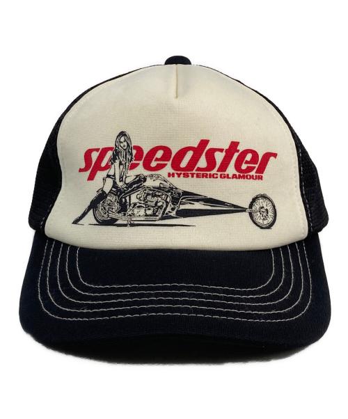 Hysteric Glamour（ヒステリックグラマー）Hysteric Glamour (ヒステリックグラマー) Speedster Mesh Cap ブラック サイズ:FREEの古着・服飾アイテム