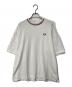 FRED PERRY（フレッドペリー）の古着「ロゴ刺繍鹿の子カットソー」｜ホワイト