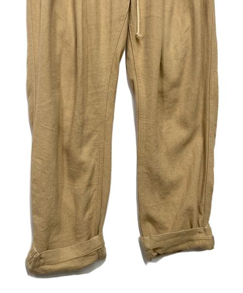 hobo（ホボ）hobo (ホボ) ARTISAN EASY PANTS LINEN COTTON TWILL HAND DYED ベージュ サイズ:Mの古着・服飾アイテム