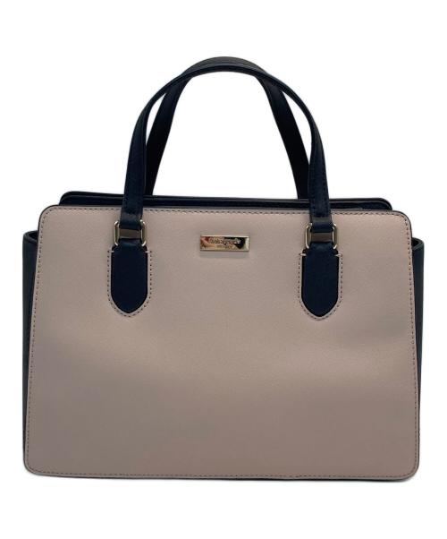 Kate Spade（ケイトスペード）Kate Spade (ケイトスペード) 2WAYショルダーバッグ ピンクベージュ×ブラックの古着・服飾アイテム