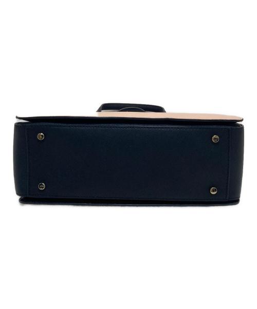 Kate Spade（ケイトスペード）Kate Spade (ケイトスペード) 2WAYショルダーバッグ ピンクベージュ×ブラックの古着・服飾アイテム