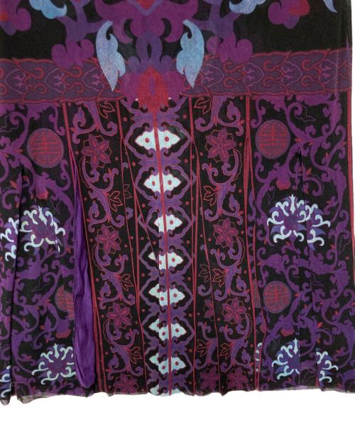 VIVIENNE TAM（ヴィヴィアンタム）VIVIENNE TAM (ヴィヴィアンタム) 総柄デザインスカート パープルの古着・服飾アイテム