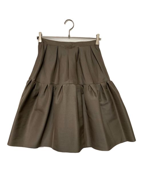 FOXEY（フォクシー）FOXEY (フォクシー) ギャザーフレアスカート ブラウン サイズ:38の古着・服飾アイテム