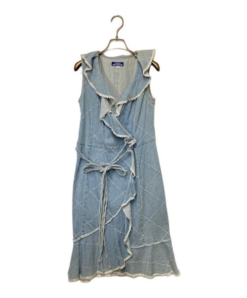 BURBERRY BLUE LABEL（バーバリー ブルー レーベル）BURBERRY BLUE LABEL (バーバリー ブルー レーベル) ノースリーブワンピース インディゴ サイズ:38の古着・服飾アイテム