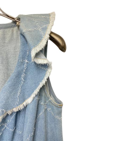 BURBERRY BLUE LABEL（バーバリー ブルー レーベル）BURBERRY BLUE LABEL (バーバリー ブルー レーベル) ノースリーブワンピース インディゴ サイズ:38の古着・服飾アイテム