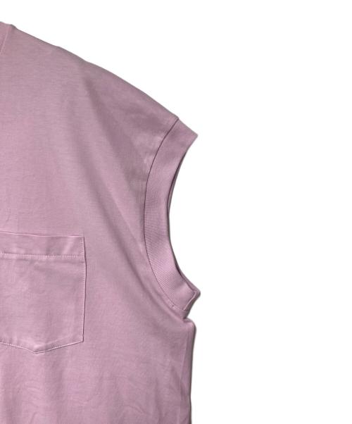 RE-PURPOSE（リパーパス）RE-PURPOSE (リパーパス) sleeveless pkt tee ピンク サイズ:Ｍの古着・服飾アイテム