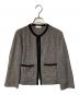 BALLSEY（ボールジィ）の古着「カラミ ノーカラージャケット」｜ホワイト×ブラック