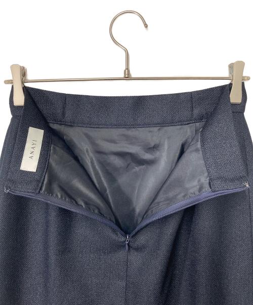 ANAYI（アナイ）ANAYI (アナイ) リネン調バスケットタイトスカート ネイビー サイズ:38の古着・服飾アイテム
