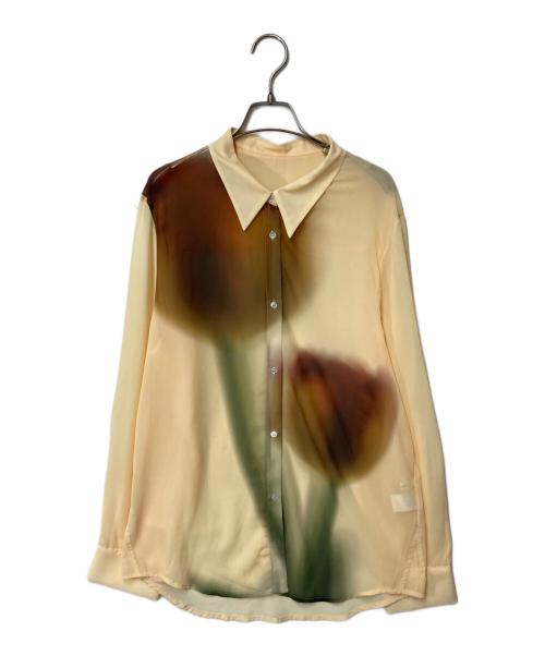Knuth Marf（クヌースマーフ）Knuth Marf (クヌースマーフ) flower print sheer shirtchrome イエロー サイズ:Sの古着・服飾アイテム