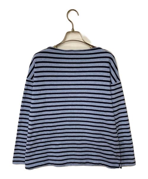 SAINT JAMES（セントジェームス）SAINT JAMES (セントジェームス) OUESSANT LOOSE カットソー ブルー×ネイビー サイズ:3の古着・服飾アイテム