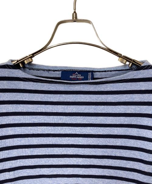 SAINT JAMES（セントジェームス）SAINT JAMES (セントジェームス) OUESSANT LOOSE カットソー ブルー×ネイビー サイズ:3の古着・服飾アイテム