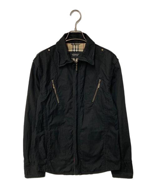 BURBERRY BLACK LABEL（バーバリーブラックレーベル）BURBERRY BLACK LABEL (バーバリーブラックレーベル) 裏ノバチェック コットンジャケット ブラック サイズ:Lの古着・服飾アイテム
