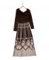 Her lip to (ハーリップトゥ) Layered Checked Knit Dres ブラウン サイズ:M：10000円