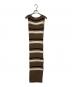 Her lip to（ハーリップトゥ）の古着「Cotton Striped Ribbed Knit Dress」｜ブラウン