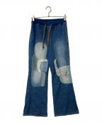 KAPITALキャピタル）の古着「IDG Fleece Flare Sweat Pants」｜インディゴ